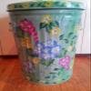 Decorative Trash Can 20 Gallon Hand Painted Galvanized Trash Can view 4