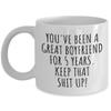 5 Years Anniversary Boyfriend Mug Funny Gift For Bf 5th Dating Relationship Couple Together Coffee Tea Cup view 1