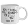 5 Years Anniversary Boyfriend Mug Funny Gift For Bf 5th Dating Relationship Couple Together Coffee Tea Cup view 2