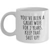 2 Years Anniversary Wife Mug Funny Gift For 2nd Wedding Relationship Couple Marriage Coffee Tea Cup view 1