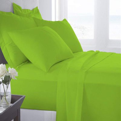 Taj Linens Cotton Bedsheets Set - Comfortable Fabric 400 Thread Count 100% Cotton 4-Piece Sheet Set 15 Inch Deep Pocket Solid (Cal-Queen, Sage)