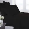 Cotton Bedsheets Set - Comfortable Fabric 400 Thread Count 100% Cotton 4-Piece Sheet Set 15 Inch Deep Pocket Solid (Cal-King, Black) view 1