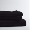 Cotton Bedsheets Set - Comfortable Fabric 400 Thread Count 100% Cotton 4-Piece Sheet Set 15 Inch Deep Pocket Solid (Cal-King, Black) view 2