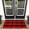 LEVINIS Christmas Door Mat 2'3' for Kitchen/Bathroom/Entry Way/Laundry Room/Living Room, Red&Black view 1