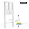 Spirich Over The Toilet Storage Cabinet, Above Toilet Storage Cabinet with Doors, Freestanding Bathroom Space Saver, White view 2