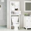 Spirich Over The Toilet Storage Cabinet, Above Toilet Storage Cabinet with Doors, Freestanding Bathroom Space Saver, White view 3