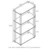 Furinno TURN-S-TUBE Storage Shelves, 4-Tier Book Shelf, Corner Shelf, Toolless Open Shelves, for Organization and Storage, Living Room, Garage, Home Office, Black view 2