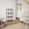 Furinno Turn-N-Tube 4-Tier Multipurpose Shelf Display Rack, Classic Tubes, Columbia Walnut/Black view 2
