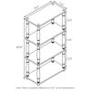 Furinno Turn-N-Tube 4-Tier Multipurpose Shelf Display Rack, Classic Tubes, Columbia Walnut/Black view 3