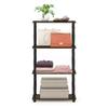 Furinno Turn-N-Tube 4-Tier Multipurpose Shelf Display Rack, Classic Tubes, Columbia Walnut/Black view 4