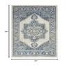 Nourison Home Traditional Vintage Traditional Ivory Blue 5'3" x 7'3" Area Rug, Easy Clean, Non Shedding, Bed Room, Living Room, Dining Room, Kitchen (5x7) view 2