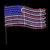 Novelty Lights LED American Flag Rope Light Motif Sculpture, Red/White/Blue, 4th of July Decorations view 1