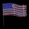 Novelty Lights LED American Flag Rope Light Motif Sculpture, Red/White/Blue, 4th of July Decorations view 3