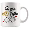 12th Wedding Anniversary For Him And Her, 12th Anniversarys For Her Him, 12th Anniversary Mug For Husband & Wife, 12 Years Together, Married 12 Years, 12 Years Couple (11 oz) view 1