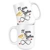 11th Wedding Anniversary For Him And Her, 11th Anniversarys For Her Him, 11th Anniversary Mug For Husband & Wife, 11 Years Together, Married 11 Years, 11 Years Couple (15 oz) view 4