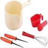 Shimomura Planning Takoyaki 41183 Takoyaki Set of 4 Types [Made in China] Takoyaki Convenient Goods Set, Takoyaki Pick, Oil-dripping, Powder Grinding, Whisking, Smoothly Cooking, Professional, Party, view 1