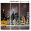 48 x 24 TOTAL - Charlotte, NC Skyline - Metal Print wall art. 3 Panel split, Triptych HD aluminum panels wall decor view 3