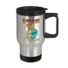 Tequila Shots Sugar Skull Travel Mug - Insulated 14oz Stainless Steel Coffee Cup with Handle and Lid - Mexican Fiesta Themed Gift for Birthdays and Cinco De Mayo view 2