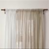Solino Home Sheer Curtain 108 Inches Long - European Flax 100% Pure Linen Light Natural Window Treatment Panel 52 x 108 Inch - Light Filtering Rod Pocket Curtain for Living Room, Bedroom - 1 Panel view 2