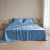 Linenwalas Eucalyptus Tencel Lyocell Sheets Set Full Size - Cooling Breathable Silk Soft, 1 Fitted 1 Flat and 2 Pillowcases (Full/Bahamas Blue) view 1