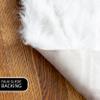 Super Area Rugs Ultra Soft & Fluffy Faux Sheepskin Rug, White 8 x 10 Feet Carpet for Bedroom Living Room view 2