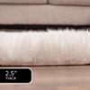 Super Area Rugs Ultra Soft & Fluffy Faux Sheepskin Rug, White 8 x 10 Feet Carpet for Bedroom Living Room view 3