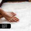 Super Area Rugs Ultra Soft & Fluffy Faux Sheepskin Rug, White 8 x 10 Feet Carpet for Bedroom Living Room view 4