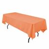 BROWARD LINENS Tablecloth Polyester Rectangular Seamless 60x102 Inch (Peach) view 1
