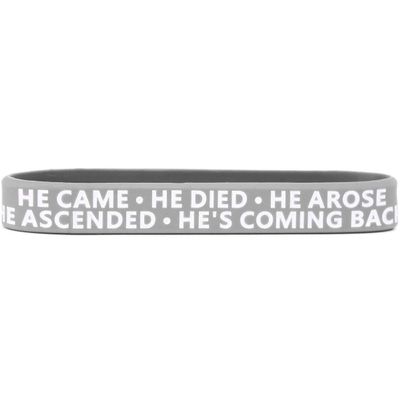 One (1) He Came Died Arose Ascended Coming Back Wristband Bracelet