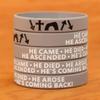 One (1) He Came Died Arose Ascended Coming Back Wristband Bracelet view 2