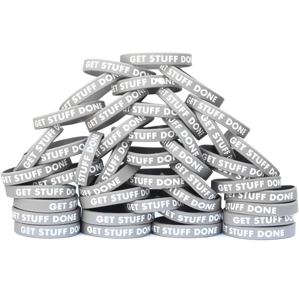 SayitBands One Hundred (100) Get Stuff DOne (1) Wristband Bracelets