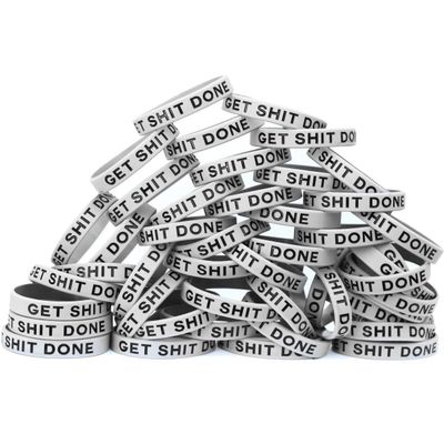SayitBands One Hundred (100) Get Shit Done Wristband Bracelets