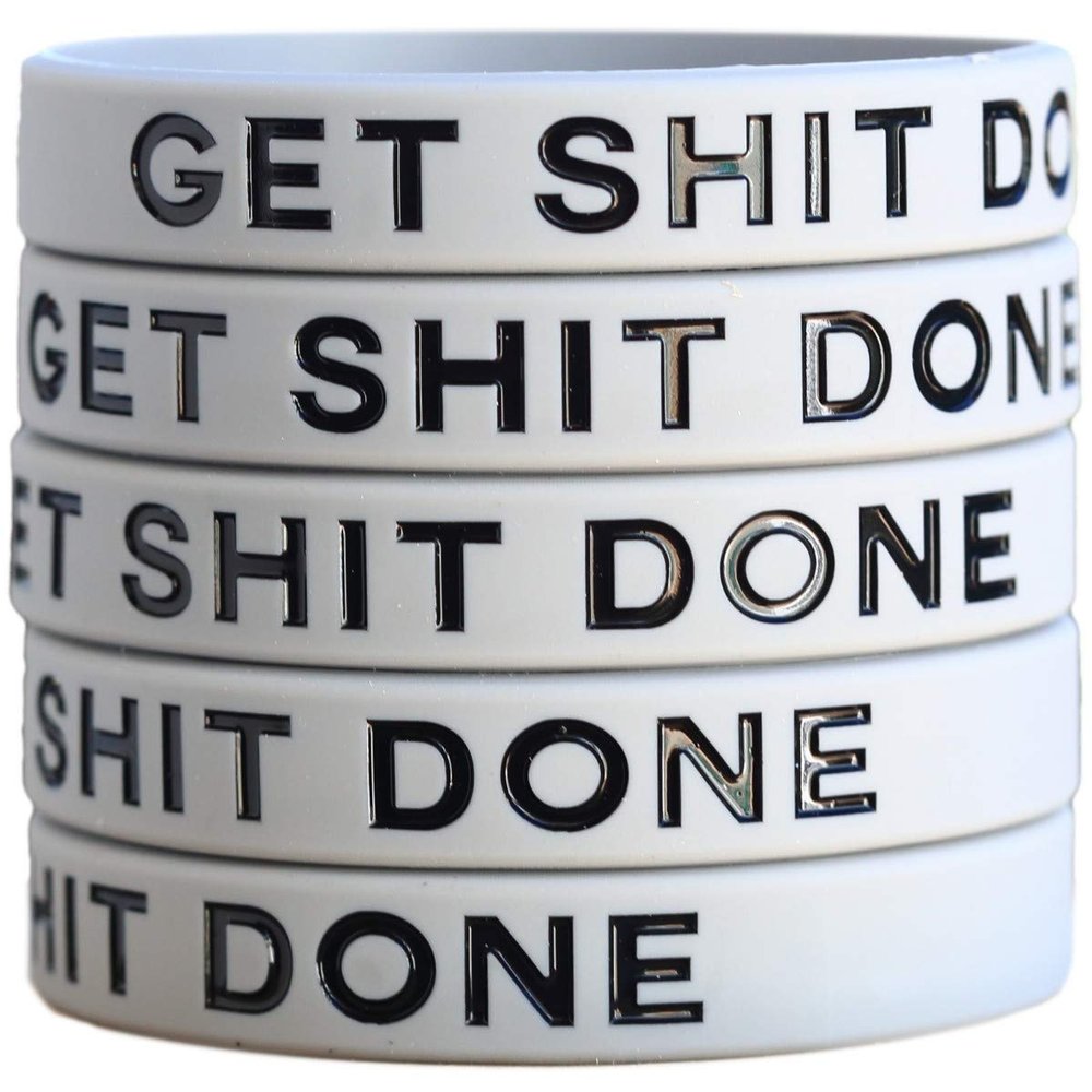 SayitBands Twenty (20) Get Shit Done Wristband Bracelets