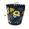20 Gallon Hand Painted Galvanized Trash Can view 1