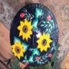 20 Gallon Hand Painted Galvanized Trash Can view 3
