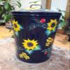 20 Gallon Hand Painted Galvanized Trash Can view 4