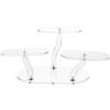 Plymor Clear Acrylic Adjustable 3-Item Display Riser, 6.25" H x 14.5" W x 10.25" D view 1