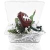 Football Rose Boutonniere with Gift Box - Handmade, Original Design by Sports Roses view 3