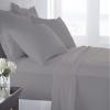 Cotton Bedsheets Set - Comfortable Fabric 400 Thread Count 100% Cotton 4-Piece Sheet Set 15 Inch Deep Pocket Solid (Cal-King, Light Grey) view 1