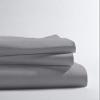 Cotton Bedsheets Set - Comfortable Fabric 400 Thread Count 100% Cotton 4-Piece Sheet Set 15 Inch Deep Pocket Solid (Cal-King, Light Grey) view 2