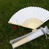 SUPVOX 50pcs Drawstring Organza Folding Hand Fan Pouch Hand Fan Holder Pocket Party Wedding Favor Bags (White) view 2