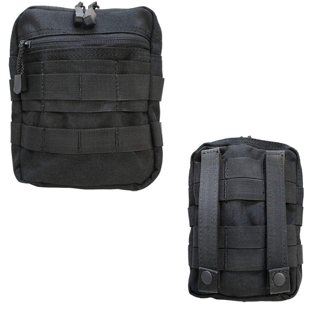 Black Pouch Carrying Case PALS Utility Pouch Mesh Sleeve Case Tactical Molle G.P
