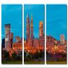 72 x 36 TOTAL - Downtown Cleveland, Ohio Metal Print wall art. 3 Panel split, Triptych HD aluminum multi panel print view 2