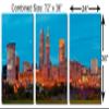 72 x 36 TOTAL - Downtown Cleveland, Ohio Metal Print wall art. 3 Panel split, Triptych HD aluminum multi panel print view 3