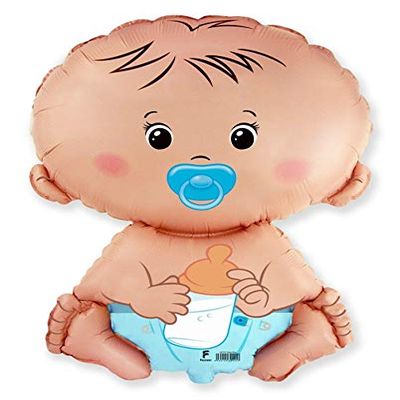 MONKEYDOG PARTY New Balloon Baby BOY Shape Gender Reveal Diaper 27" Shower Mylar Decoration