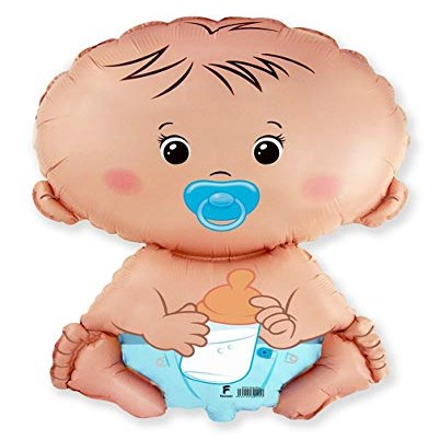 MONKEYDOG PARTY New Balloon Baby BOY Shape Gender Reveal Diaper 27" Shower Mylar Decoration