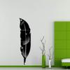 JXBoos Feather Mirror Wall Stickers, Acrylic Waterproof Self-Adhesive Removable Wall Decor Flexible Shatterproof Plastic Mirror-Black 18x73cm(7x29inch) view 1