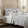 Doylestown Queen Patchwork and Floral Quilt, 100% Cotton Reversible Bed Quilt with Gingham Check, Grain Sack and Blue Ticking Stripes for Boho Chic and Rustic Farmhouse Bedroom Decor (90x90) view 2