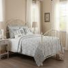 Doylestown Queen Patchwork and Floral Quilt, 100% Cotton Reversible Bed Quilt with Gingham Check, Grain Sack and Blue Ticking Stripes for Boho Chic and Rustic Farmhouse Bedroom Decor (90x90) view 3