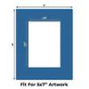 CountryArtHouse Royal Blue Acid Free 8x10 Picture Frame Mats with White Core Bevel Cut for 5x7 Pictures - Fits 8x10 Frame - Pack of 10 Mats - with Bags & Backings view 2